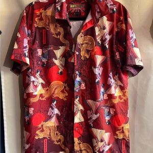 Red Dragon Japan Fresh Prints Men's Button Down Shirt